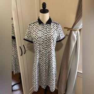 Target x Jason Wu Bicycle Wheel Print Black and White Retro Dress Size Medium